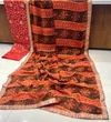 Gerua By Stavan Pure Chiffon With Embroidery Work Saree